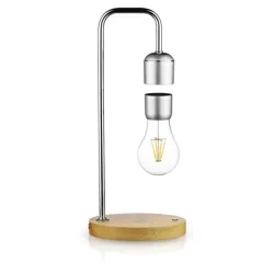 Lewitująca lampka magnetyczna | Lampka LED z ładowarką indukcyjną | Lampka nocna | HX-S007R1-SILVER