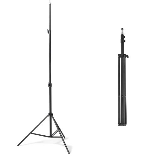 Lampa pierścieniowa LED 26 cm ze statywem 210 cm | zestaw do makijażu, streamingu i nagrań z uchwytem na telefon |