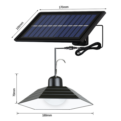 Zestaw dwóch wiszących ogrodowych lamp solarnych LED z czujnikiem zmierzchu IP44 | 2x 30 diod LED SMD | Pilot IR | LD-02