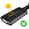 Ogrodowa lampa solarna LED z czujnikiem ruchu i zmierzchu w rozmiarze M | IP65 | 124 diody LED COB | Pilot IR | LD-05-M
