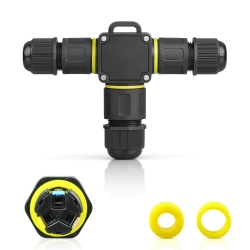 Hermetyczna mufa kablowa IP68 | Samozaciskowe złącze T 3-pin 450V 24A do kabli 4–11 mm |M684-T