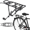 Uniwersalny tylny bagażnik rowerowy z klapką sprężynową | Aluminiowy regulowany bagaznik do 27 kg |   BIK-ZJ667