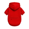 Bluza z kapturem dla psa i kota XS czerwona | Ciepłe ubranko dla pupila na jesień i zimę  z kieszenią |  PET-015XS-RED