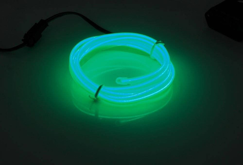 Zestaw El Wire Ice Blue 2M - Światłowód Ambient Light EL Wire z odzielnym inverterem 12V