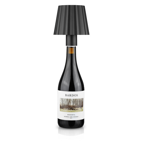 Lampka stołowa zakładana na butelkę | HJA47-BLACK| Lampka stołowa LED z wbudowanym akumulatorem