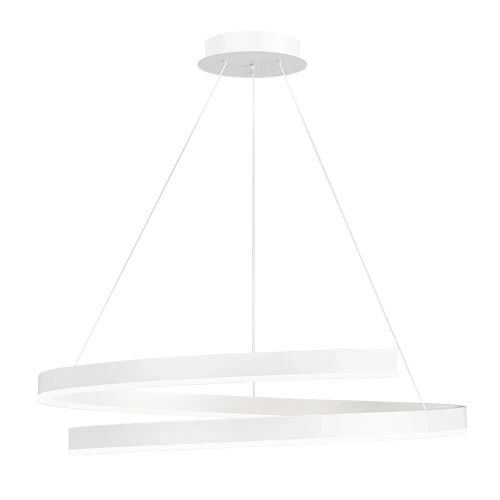 Spiralna lampa LED 100W | Nowoczesna lampa wisząca 80 cm | RLO-80CM-100W-W