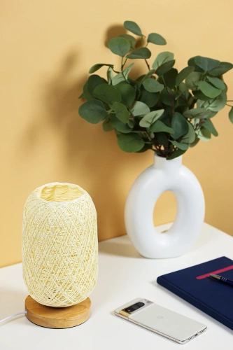 Rattanowa lampka nocna | Stylowa lampka stołowa | ZBD-C2314-BG
