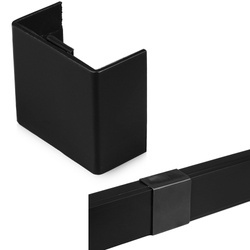 Łącznik prosty do listwy maskującej 40x20mm | czarny | CDT-02