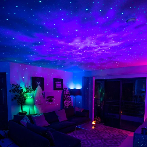 Projektor gwiazd | Lampka nocna RGB z wbudowanym głośnikiem | XTY01-WHITE