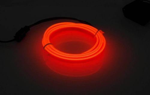 Zestaw El Wire Limonkowy 1M - Światłowód Ambient Light EL Wire z odzielnym inverterem 12V
