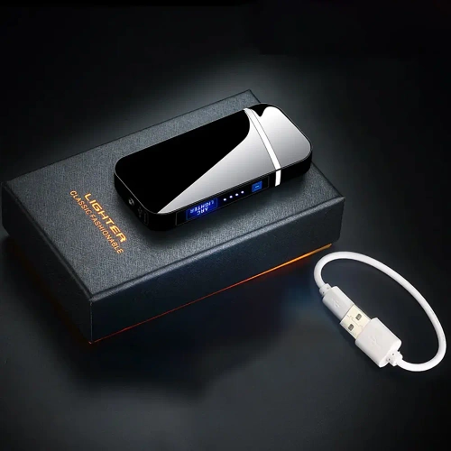 Nowoczesna zapalniczka plazmowa | Elektryczna zapalniczka ładowana przez USB | JL-319-BLACK