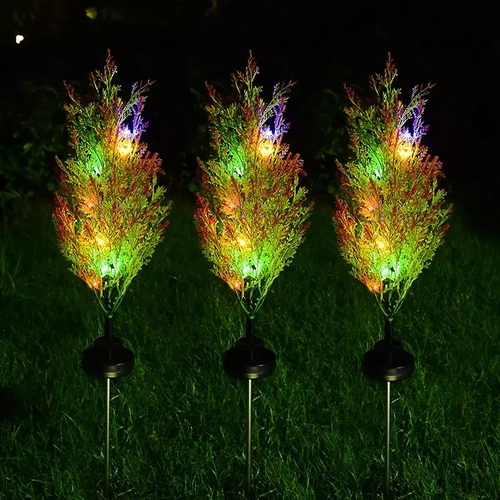 Kwiatek solarny | Ogrodowa lampa solarna LED Cyprys | 80 cm, 600 mAh | FLD-32-C