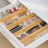 Organizer meblowy do szuflady | Bambusowe, regulowane przegródki meblowe | KBT-D456