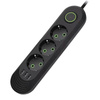 Listwa sieciowa 2 m | 3 gniazda + 3x USB | czarna | LH-F03U