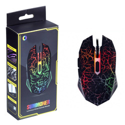 Gamingowa myszka komputerowa, przewodowa, optyczna, USB | Podświetlenie LED RGB | 1200-4000 DPI, 6 przycisków | PC-M3