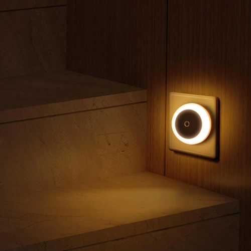 Inteligentna lampka nocna LED z czujnikiem zmierzchu | Lampka nocna do kontaktu  z ciepłym światłem | JL-510