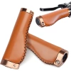 Ergonomiczne gripy rowerowe | Stylowe uchwyty rowerowe ze skóry PU |PUBT-G211A-BR