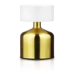 Lampa stołowa z wbudowanym akumulatorem | Lampa nocna z trzema barwami świecenia | Nastrojowa lampka do hotelu, restauracji | HJA44-GOLD
