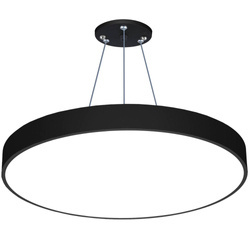 Lampa sufitowa wisząca LED 50W | okrągła pełna | aluminium | CCD niemrugająca | Φ60x6 | LPL-005