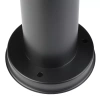 Lampa ogrodowa stojąca, słupek okrągły na żarówkę E27 | Zasilanie 230V, stal nierdzewna | Czarny mat, 45cm | LLR-45CM