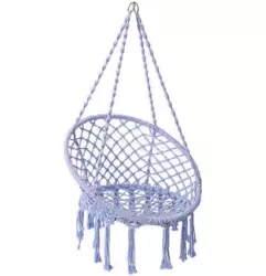 Fotel wiszący, krzesło brazylijskie, kosz, huśtawka, hamak | do 120 kg | DY-A003-BLUE