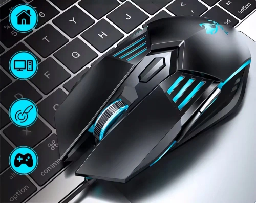 Myszka przewodowa dla graczy | Myszka gamingowa z podświetleniem RGB | G560-Black