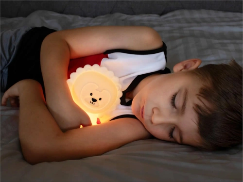 Lampka nocna dla dzieci LED z głośnikiem Bluetooth  Lew | Silikonowa, dotykowa lampka dzięcięca USB  | JS-L8L-330