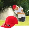 Czapka solarna z wiatrakiem | Czapka z daszkiem z wbudowanym wiatraczkiem | Czapka chłodząca | SFH-8934-RED