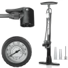 Pompka rowerowa z manometrem Presta Schrader Dunlop 160 PSI | Pompka podłogowa z manometrem i adapterami do opon i piłek | Uniwersalna pompka rowerowa z manometrem 11 bar |  ZY-6138C