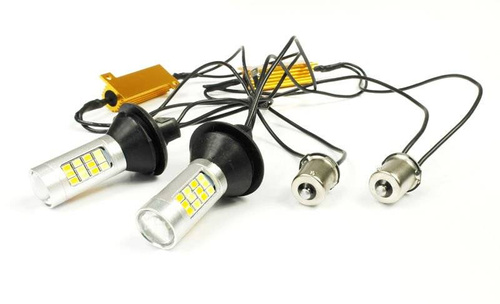 DRL 2w1 z kierunkowskazem | Żarówki 42 SMD 2323 | Światła LED do jazdy dziennej | AUTOMAT