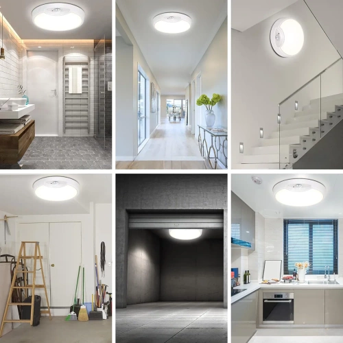 Plafon z wbudowanym akumulatorem | Lampa sufitowa LED z czujnikiem zmierzchu oraz z czujnikiem ruchu | C2772-WHITE