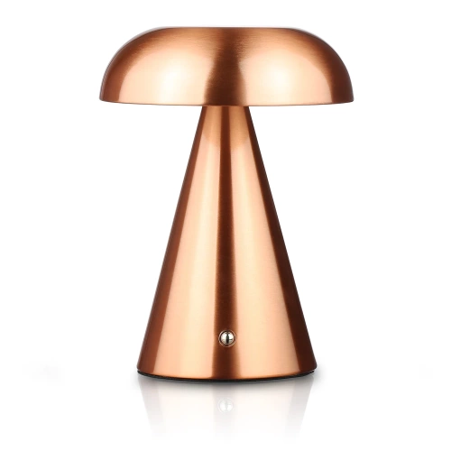 Lampa stołowa z wbudowanym akumulatorem | Lampa nocna z trzema barwami świecenia | Nastrojowa lampka do hotelu, restauracji | HJA24-COPPER