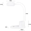 Lampka biurkowa LED z ładowarką indukcyjną | biała | WD-T03-WHITE