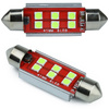 Żarówka samochodowa LED C5W 6 SMD 3535 CAN BUS zielona