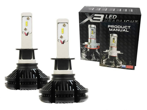 Zestaw żarówek LED H1 X3 DIODA TYP ZES 50W 12000 lm