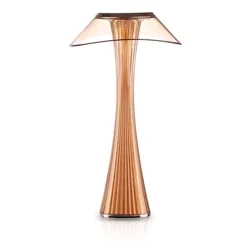 Nowoczesna lampka stołowa | Lampka nocna z wybudowanym akumulatorem | Lampka stołowa LED | MGD-151-Brown