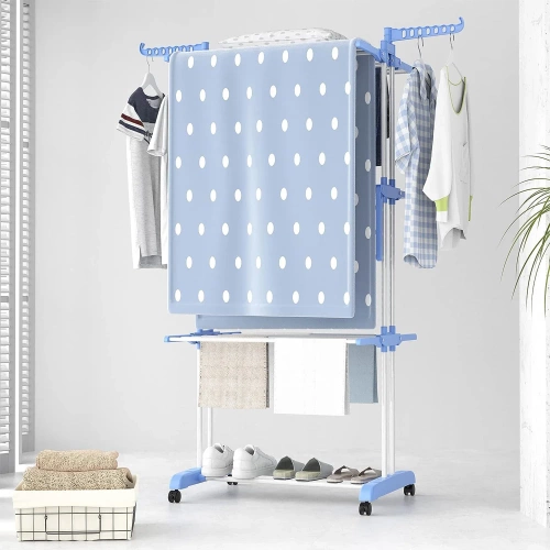 Suszarka na pranie | Pionowa suszarka do ubrań | Poziomowa suszarka na pranie | TW-116-BLUE