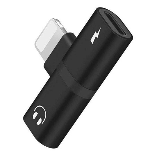 Przejściówka Lightning - 2x Lightning | Adapter audio do telefonu iPhone | UA-008