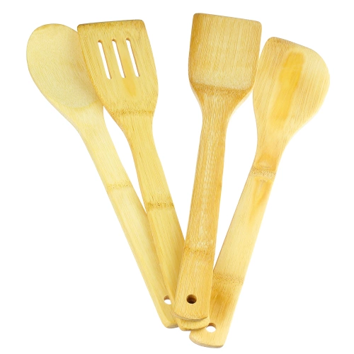 Przybory kuchenne bambusowe z podstawką | BRS-5in1-BAMBOO