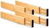 Organizer meblowy do szuflady | Bambusowe, regulowane przegródki meblowe | KBT-D456