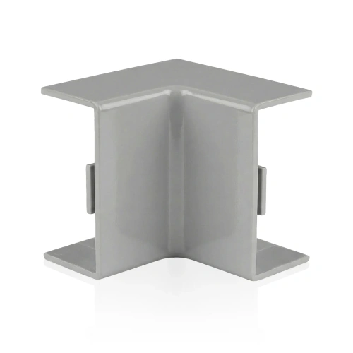 Łącznik kątowy wewnętrzny do maskownicy 40 × 20 mm | Nakładka narożna do listwy kablowej | Estetyczne połączenie pod kątem 90° | CDT-04-Grey
