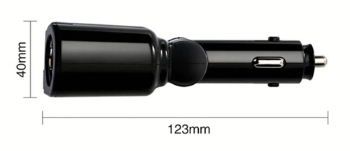 Rozdzielacz gniazda zapalniczki z 2 portami USB 3.1A | woltomierz | C10
