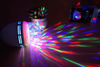 Żarówka obrotowa kula disco | projektor LED RGB | Gwint E27 | MA25-RGB-3W
