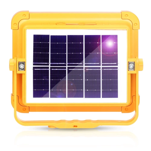 Lampa robocza solarna | Funkcja powerbanku | LED | TGD-100W-YELLOW