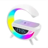 Budzik LED z ładowarką bezprzewodową, głośnikiem Bluetooth i lampką nocną RGB – zegar multifunkcyjny BT3401