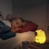 Silikonowa lampka nocna LED Kapibara | Przenośna lampka dziecięca 8 trybów świecenia z timerem | Lampka nocna emitująca ciepłe światło  3000K | DS-CPBR-01