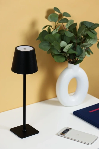 Lampka stołowa z wbudowanym akumulatorem | Dotykowa lampka nocna | HJA28-BLACK-1