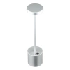 34 cm Lampa stołowa z wbudowanym akumulatorem | Lampa nocna z trzema barwami świecenia | Nastrojowa lampka do hotelu, restauracji | HJA28-SILVER-2