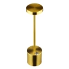 34 cm Lampa stołowa z wbudowanym akumulatorem | Lampa nocna z trzema barwami świecenia | Nastrojowa lampka do hotelu, restauracji | HJA28-GOLD-2