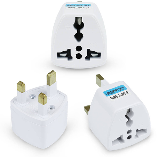 Uniwersalny adapter sieciowy, przejściówka podróżna z gniazd EU/USA/CN do gniazd UK | AD-UK03